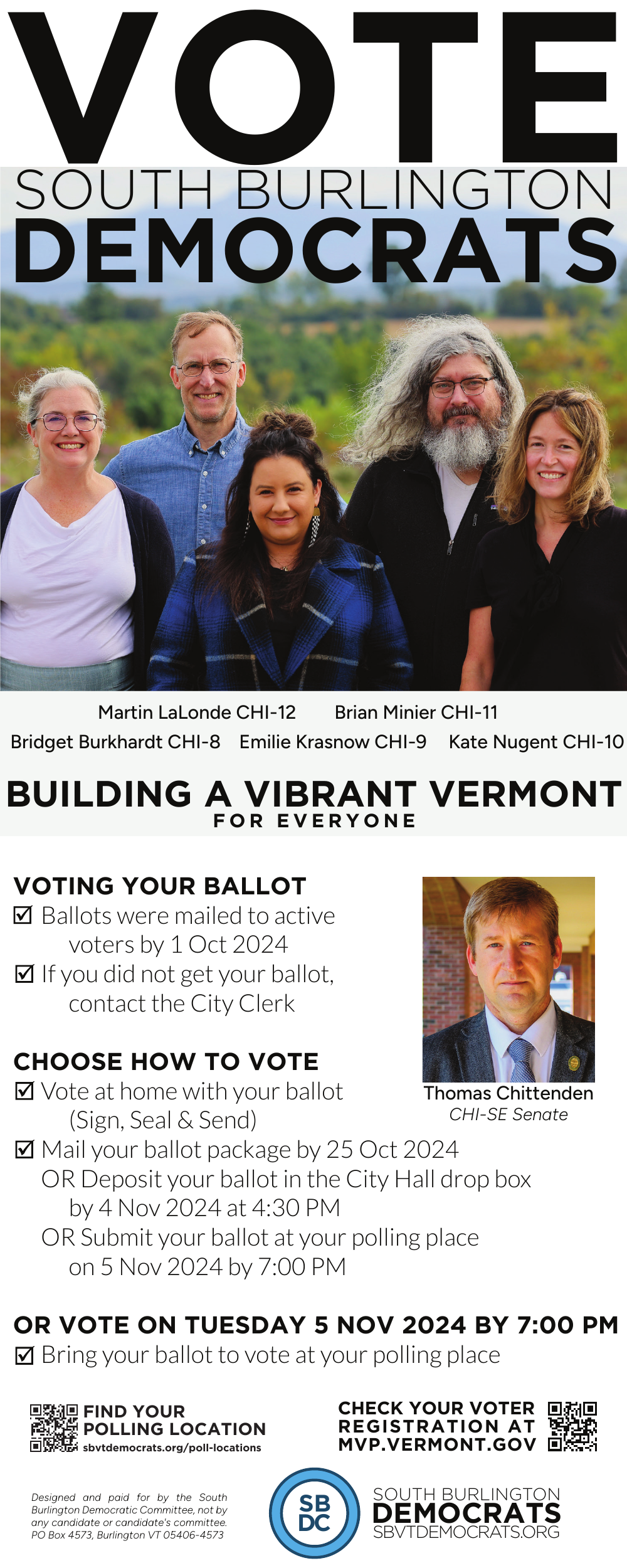 Other Paper Ad for the South Burlington Democratic Committee